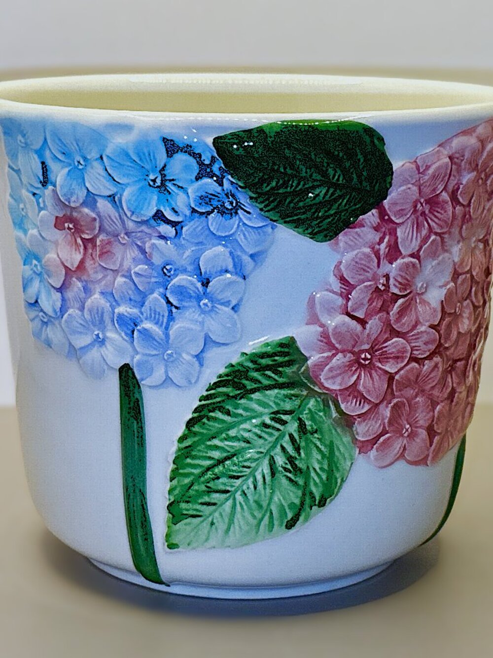 Vintage Italian Hand Painted Ceramic Planter - Signed by Artist